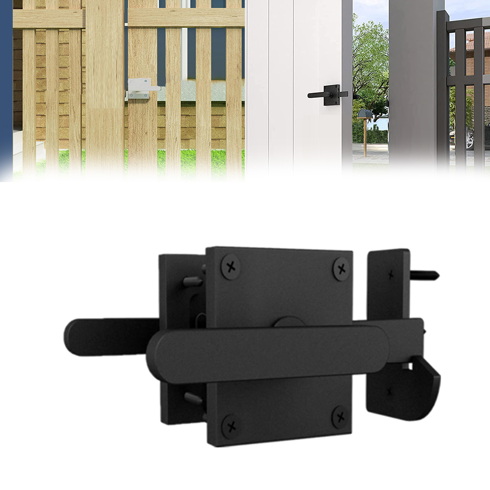 Furniture Hardware Fitting - Kunci Pintu Gudang Aluminium Hitam Dua