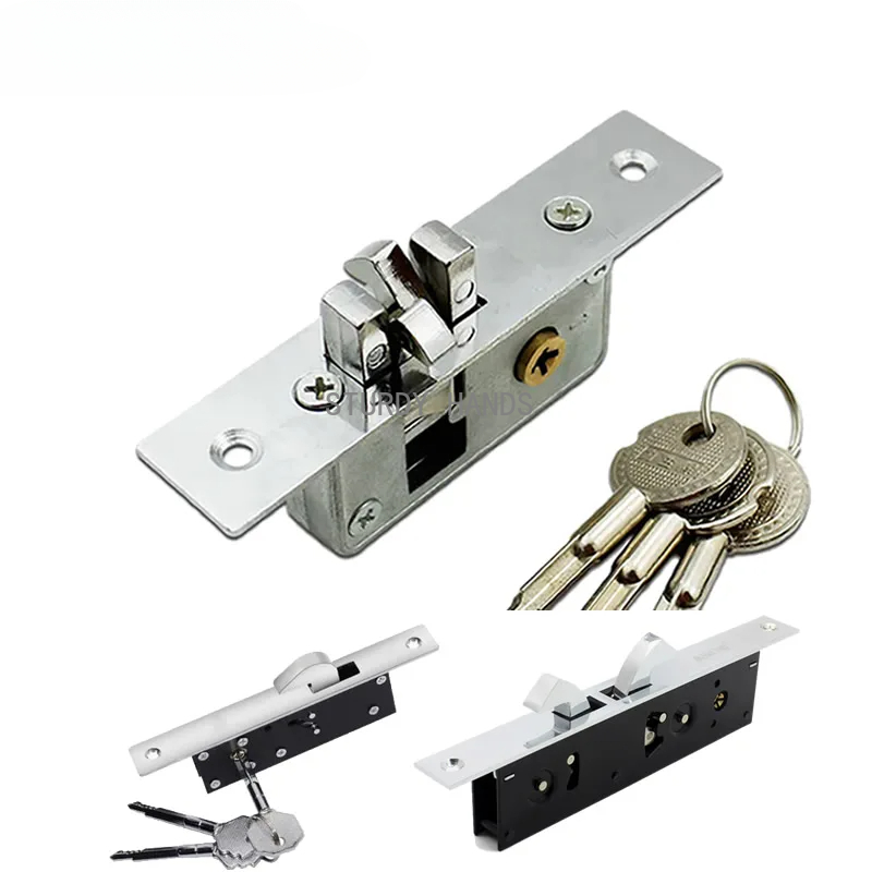 Furniture Hardware Fitting - Kunci Pintu Geser dengan Pengait Tersembunyi,