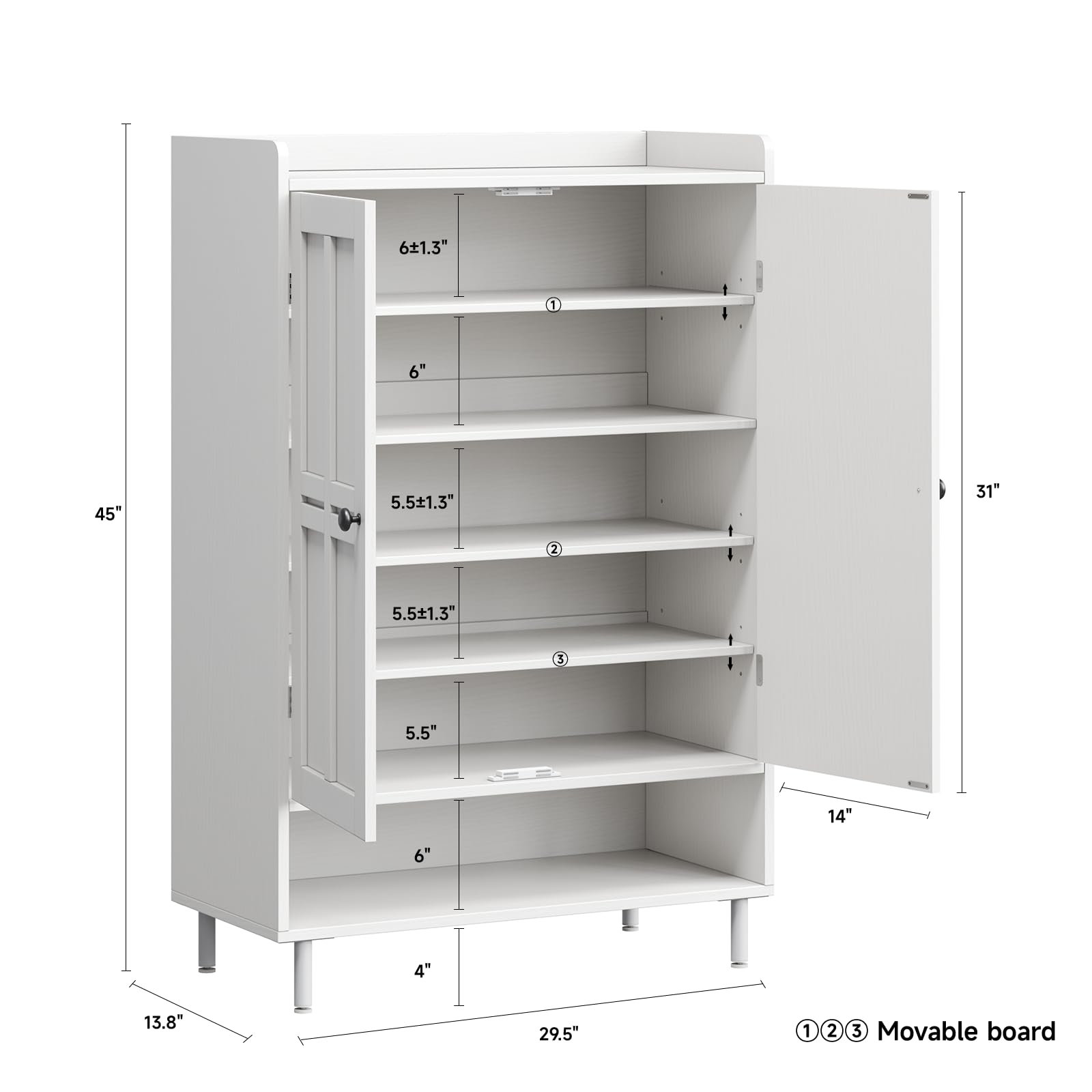 Lemari Penyimpanan Sepatu 6 Ti - Cabinet Hinge Overlay ulasan dan harga