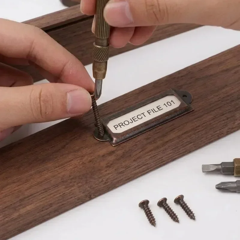 Gagang Tarik Label Vintage Ber - Furniture Hardware Names ulasan dan harga